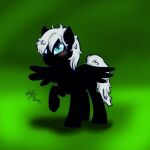  2015 4_legs black_body black_fur blue_eyes blush dawn_lightwing digital_drawing_(artwork) digital_media_(artwork) equid equine fan_character feathered_wings feathers feral fur grey_mane grey_tail hasbro horse male mammal mane my_little_pony one_leg_up pegasus pony pupils raised_leg signature simple_background slit_pupils solo spread_wings standing tail unknown_artist wings 