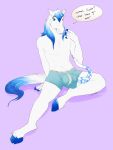  anthro black_eyebrows blue_eyes blue_hooves clothed clothing compass_(artist) copper_soul-fate english_text equid equine eyebrows feral fur genitals hi_res hooves male mammal penis reptile scalie sentient_penis snake snake_penis tail text underwear unusual_anatomy unusual_genitalia unusual_penis white_body white_fur 