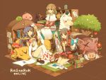  3girls :3 acolyte_(ragnarok_online) alpaca apple argyle argyle_dress bangle belt boar book bookshelf boots box bracelet breasts brown_dress brown_eyes brown_footwear brown_hair brown_shirt cape capelet card closed_mouth commentary_request creator_(ragnarok_online) detached_sleeves dress flower food fox frown fruit full_body fur-trimmed_footwear fur_collar gloves grey_hair hairband hat hat_removed headwear_removed holding holding_book holding_card holding_staff jar jewelry kneeling light_brown_hair long_hair looking_at_viewer medium_bangs medium_breasts medium_hair mortar_(bowl) multiple_girls nine_tail_(ragnarok_online) open_book open_mouth pantyhose pestle pink_hairband plant poporing poring potted_plant purple_headwear ragnarok_online red_apple red_belt red_cape red_eyes red_flower sandals savage_(ragnarok_online) shiroroko shirt shoes short_dress side_slit sidelocks sitting skirt sleeveless sleeveless_dress slime_(creature) smile sorcerer_(ragnarok_online) staff test_tube vanilmirth_(ragnarok_online) vial white_capelet white_dress white_gloves white_skirt white_sleeves witch_hat 