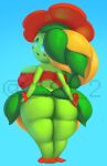  absurd_res bellossom big_butt breasts butt dibujosv12 elemental_creature elemental_humanoid female flora_fauna generation_2_pokemon green_body green_skin hi_res humanoid medium_breasts nintendo petal_dress petals plant plant_humanoid pokemon pokemon_(species) presenting presenting_hindquarters pseudo_clothing red_petals solo 