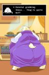  anthro big_butt bovid breasts butt caprine female goat hi_res horn huge_butt loupinfinite mammal morbidly_obese obese overweight side_boob solo toriel undertale_(series) 