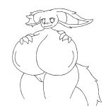  1:1 2023 anthro big_breasts big_nipples biped black_and_white breasts female generation_1_pokemon genitals hand_on_breast hi_res huge_breasts hyper hyper_breasts lilya_nida lilya_teh_nida monochrome nidorina nintendo nipples one_ear_obstructed pokemon pokemon_(species) pussy sketch solo spiked_tail spikes spikes_(anatomy) tail thick_thighs tired_eyes unfinished wide_hips 
