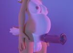  3d_(artwork) animal_genitalia animal_penis anthro canid canine canis digital_media_(artwork) equine_genitalia equine_penis erection genitals gynomorph haolde haolde_(character) hi_res intersex mammal penis pregnant pregnant_intersex solo wolf 