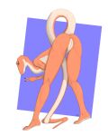  4:5 absurd_res anthro anus brown_eyes butt female genitals genitls hi_res looking_at_viewer nude orange_body pussy reptile scalie september simple_background snake solo standing tail tan_body zakoruchka 