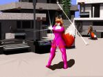  1990s 3d_(artwork) anthro boots breasts canid canine clothed clothing digital_media_(artwork) female footwear fox fur group hair laser_gun learfox male mammal ranged_weapon solo_focus trio weapon 