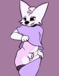  animal_genitalia anthro balls blush bottomwear bottomwear_pull chubby_belly chubby_male clothing clothing_pull felid genitals girly hi_res legwear male mammal meme pants pants_pull purple_clothing purple_shirt purple_topwear sheath shirt silly_cat_(mauzymice) smile solo solo_focus thick_thighs thigh_highs topwear vivarin1969 wide_hips 