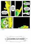  anthro bodily_fluids crying dialogue duo embrace fan_character greenie_(pancaketiffy) hi_res hug male marine nickelodeon on_model pancaketiffy sea_sponge spanish_text speech_bubble spongebob_squarepants spongebob_squarepants_(character) tears text toony translation_check translation_request yelling 