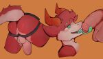  anthro balls butt dragon genitals hi_res horn leborkss licking male male/male penis solo tongue tongue_out 
