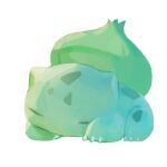  animal_focus bulbasaur claws closed_eyes closed_mouth highres no_humans nostrils pokemon pokemon_(creature) sleeping solo toiku white_background 