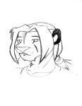  anthro clothed clothing danellz felid fur hair headshot_portrait leonel_(danellz) lion male mammal pantherine ponytail portrait shirt sketch solo topwear traditional_media_(artwork) unfinished 