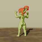  3d_(artwork) absurd_res amberley_amanda_ashborn_(palurdas_arts) animated butt digital_media_(artwork) fantasy female female_focus fire_sword goblin goblin_female green_body green_skin hair hi_res humanoid melee_weapon muscular muscular_female nude nude_female palurdas_arts pose red_hair scar short_stack sword tagme weapon 