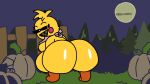  anatid animated animatronic anseriform anthro avian big_butt bird butt chesterm chica_(fnaf) duck female female/female five_nights_at_freddy&#039;s five_nights_at_freddy&#039;s_2 halloween holidays machine robot scottgames solo toy_chica_(fnaf) 