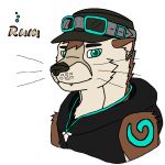  anthro ear_piercing fantasy icon male mammal mustelid otter piercing sea_otter seagrum shark_tooth_necklace short_claw_otter solo tattoo water whiskers 
