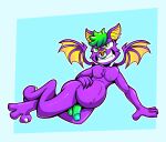  anthro bat bat_wings cartoon colorful hi_res invalid_tag johnnyjellyjaw male male/male mammal membrane_(anatomy) membranous_wings piercing solo toony wings 