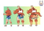  1ceberg absurd_res anthro big_butt big_pecs butt butt_expansion clothed clothing expansion exploding_clothing growth hi_res human kangaroo macropod male mammal marsupial muscle_growth muscular partially_clothed pecs rear_view solo standing tail_growth torn_clothing 