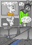  2023 absurd_res anthro beauchamp_(halcyon) clothed clothing comic dialogue digital_media_(artwork) english_text fur greyscale hair halcyon_(series) herba_(halcyon) hi_res lagomorph leporid lost_andsafe male mammal monochrome mouse murid murine open_mouth rabbit rodent simple_background smile speech_bubble text 