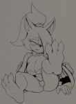  absurd_res anthro barefoot big_breasts breasts canid canine canis claws cleavage cloak clothed clothing eyes_closed fangs feet female gloves hair handwear hi_res idw_publishing invalid_tag mammal monochrome panties paws ponytail reliusmax sega sketch soles solo sonic_the_hedgehog_(comics) sonic_the_hedgehog_(idw) sonic_the_hedgehog_(series) teeth toe_claws toes underwear whisper_the_wolf wolf 