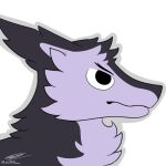  alpha_channel ambiguous_form ambiguous_gender countershading frown frown_eyebrows fur grey_body grey_fur grey_outline head_only light_body light_countershading looking_up lotsoframen outline sergal signature simple_background solo transparent_background wavy_mouth 