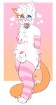  animal_genitalia anthro arm_warmers armwear balls bell bell_collar blush clothing collar domestic_cat eyewear felid feline felis genitals glasses hi_res honey_llemon leg_warmers legwear leo_(boopisboy) looking_at_viewer male mammal penis sheath smile solo tail 