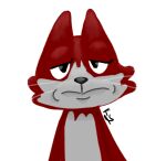  2023 alpha_channel anthro black_nose disappointed domestic_cat felid feline felis female front_view frown fur kitkiy looking_at_viewer mammal red_body red_fur simple_background solo transparent_background whiskers 