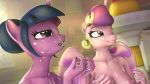  16:9 3d_(artwork) absurd_res anthro bed bedroom canid canine comic digital_media_(artwork) duo equid equine female female/female friendship_is_magic fur furniture hair hasbro hi_res horn hornyforest horse mammal multicolored_hair my_little_pony nude open_mouth pony princess_cadance_(mlp) purple_body purple_fur purple_hair smile source_filmmaker twilight_sparkle_(mlp) two_tone_hair unicorn wet wet_body widescreen winged_unicorn wings 