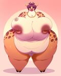  2020 anthro areola big_breasts big_butt breasts butt digital_media_(artwork) female fur giraffe giraffid hair hi_res holding_breast hooves horn huge_belly huge_breasts huge_butt huge_thighs hyper hyper_breasts hyper_butt kubwa_kalua looking_at_viewer lunarclaws mammal morbidly_obese morbidly_obese_anthro morbidly_obese_female navel nipples nude obese obese_anthro obese_female ossicone overweight overweight_anthro overweight_female simple_background solo thick_thighs wide_hips 