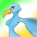  anthro avian bird blue_macaw blue_sky_studios female jewel_(rio) rio_(series) solo wulfondraws 