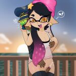  agent_3_(splatoon) agent_3_(splatoon_3) animal_humanoid balcony bodily_fluids bottomless breast_grab breasts callie_(splatoon) cephalopod cephalopod_humanoid clothed clothing duo ejaculation female footwear genital_fluids genitals hand_on_breast hi_res humanoid inkling inkling_boy inkling_girl legwear male male/female marine marine_humanoid mollusk mollusk_humanoid nintendo outside_sex partially_clothed penis pussy pussy_juice sea sex shirt shirt_only short_male socks softpeachmoon splatoon splatoon_(series) splatoon_3 thigh_highs thigh_sex thigh_socks topwear topwear_only water 