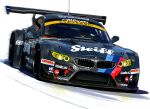  bmw bmw_team_studie bmw_z4 car m.m_(chosuke320) motion_blur motor_vehicle no_humans race_vehicle racecar radio_antenna real_life shadow signature spoiler_(automobile) super_gt vehicle_focus white_background 