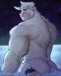  2_horns 4:5 anthro asterion_(minotaur_hotel) bovid bovine european_mythology facial_piercing fur greek_mythology hi_res horn male mammal minotaur minotaur_hotel mythology nose_piercing nose_ring piercing ring_piercing solo toragoru white_body white_fur 