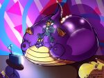  absurd_res activision avian belly big_(disambiguation) big_butt bird butt dragon duo hi_res huge_butt male male/male mango_the_toucan overweight overweight_male spyro_the_dragon thick_thighs toucan 