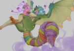 2023 absurd_res anthro anus areola biped bird_wyvern breasts capcom claws digital_media_(artwork) female genitals hi_res long_tongue lvlirror membrane_(anatomy) membranous_wings monster_hunter nipple_piercing nipple_ring nipples open_mouth open_smile piercing pukei-pukei pussy ring_piercing smile solo thick_thighs toe_claws tongue tongue_out winged_arms wings 
