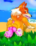  animal_crossing animal_genitalia animal_penis anthro anus balls beach blush bodily_fluids breath butt canid canine canine_genitalia canine_penis canis chief_(animal_crossing) chiefkryz cloud cloudscape cum cum_drip day digital_media_(artwork) dripping drooling duo erection fluffy fluffy_tail genital_fluids genitals hi_res krystedez kryztafox looking_at_viewer looking_back male mammal nintendo nude outside overcast panting pawpads paws penis precum precum_drip presenting saliva sea seaside sky slightly_chubby solo tail tail_aside tongue tongue_out vein veiny_penis water wolf 