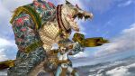  3d_(artwork) anthro armor club_(weapon) digital_media_(artwork) duo feathers female gold_(metal) gold_jewelry hi_res jewelry kroxigor lizard lizard_(petruz) male melee_weapon reptile scalie skink_(warhammer_fantasy) staff sueliz warhammer_(franchise) warhammer_fantasy weapon 