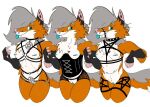  2021 anthro belly_nipples big_hair blue_nipples blue_pussy blue_tongue breasts canid canine clothing corset digital_media_(artwork) fablittlefox female fishnet fishnet_legwear fox foxx_(fablittlefox) genitals grey_hair hair harness hybrid lace legwear lingerie looking_aside mammal marsupial multiple_angles multiple_outfits nipple_piercing nipples pentagram pentagram_necklace piercing possum pouch_(anatomy) pussy simple_background small_breasts solo thigh_up tongue tongue_out topwear white_background 
