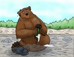  anthro bear cleaning fuzzybaloo male mammal river soap solo 