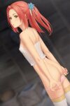  1girl ass breasts camisole covered_nipples eleanor_hume flower green_eyes hair_flower hair_ornament highres looking_at_viewer looking_back miura-n315 no_bra paid_reward_available panties panty_pull pink_panties red_hair small_breasts solo tales_of_(series) tales_of_berseria thighhighs twintails underwear undressing 