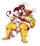  &lt;3 absurd_res anal anthro anthro_on_anthro anus balls barazoku beard bodily_fluids bovid bovine bowser butt cattle collar dialogue duo english_text erection facial_hair genital_fluids genitals hi_res horn humanoid_genitalia humanoid_penis koopa male male/male mammal mario_bros matt_the_moo_cow morgandeer muscular muscular_male nintendo nude penis precum scalie sex simple_background spiked_collar spikes teasing text white_background 