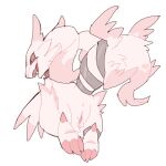  1:1 2021 butt female feral fur generation_5_pokemon genitals legendary_pokemon nintendo niogupoke open_mouth open_smile pink_body pink_fur pokemon pokemon_(species) presenting presenting_hindquarters presenting_pussy pussy reshiram simple_background smile solo white_background 