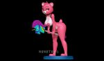  3d_(artwork) anthro bear cuddle_team_leader digital_media_(artwork) epic_games equid equine female feral fortnite hi_res horn looking_back mammal nipples nonotoys pink_body pink_nipples pinup pose raised_tail solo tail unicorn 