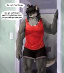  anthro dialogue hi_res male muscular muscular_anthro muscular_male silverfang725 solo speech_bubble tagme 