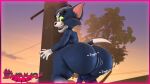  3d_(artwork) anthro big_butt butt digital_media_(artwork) hi_res male male/male metro-goldwyn-mayer shinyagaia short_stack solo source_filmmaker thick_thighs thomas_cat tom_and_jerry 