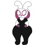  1:1 anthro big_butt black_clothing bodysuit breasts bunny_gwen_(reathe) butt clothing female flat_colors hoodie lagomorph leporid mammal marvel mask rabbit reathe skinsuit solo spider-man_(series) superhero_costume thick_thighs tight_clothing topwear white_clothing 