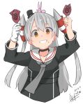  1girl absurdres amatsukaze_(kancolle) food highres holding holding_food inica kantai_collection 