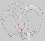  ambiguous_gender anal anthro big_ears black_and_white blush bodily_fluids chinchilla chinchillid cum cum_drip cum_in_ass cum_inside cum_on_face digital_media_(artwork) dripping elfilin genital_fluids genitals hi_res kirby kirby_(series) kirby_and_the_forgotten_land mammal monochrome nintendo nude nude_anthro penis rodent simple_background solo spicymeat suprised_eyes suprised_look surprise 