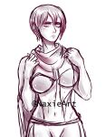  absurd_res attack_on_titan big_breasts big_butt breasts butt clothing female hi_res human japanese mammal mikasa_ackerman naxie_art solo thick_thighs uniform wide_hips 