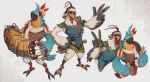  accordion anthro arm_on_shoulder avian beak biceps bird blue_body blue_feathers blush breath_of_the_wild duo eyewear feathers gesture goggles hi_res kass_(tloz) male musical_instrument nintendo open_mouth parrot pecs pelecaniform pelican penn_(tloz) rito scarf sparkles tears_of_the_kingdom the_legend_of_zelda third_cookie tongue v_sign white_body white_feathers yellow_eyes 