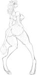  absurd_res anthro big_butt butt clothed clothing female genitals giraffe giraffid hi_res implied_transformation long_legs looking_back mammal open_mouth partially_clothed pussy solo tall_girl tgwonder torn_clothing transformation 