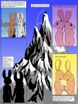  anthro comic crowd disney english_text female group hand_holding jumping lagomorph leporid male mammal mountain nude rabbit text tggeko zootopia 