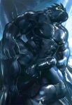  2020 5_fingers abs anthro balls biceps bodily_fluids clothing condom cum dinosaur fangs fingers front_view genital_fluids genitals hi_res korben_caufield_(pepsi) lying male muscular muscular_anthro muscular_male muscular_thighs nipples on_side pecs penis reptile rubber rubber_clothing rubber_suit scalie sexual_barrier_device solo spikes spikes_(anatomy) takahirosi tarp teeth wearing_condom 